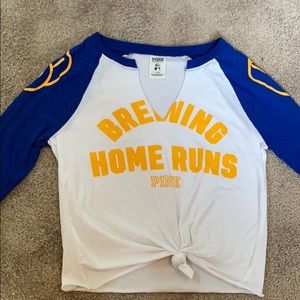 Milwaukee Brewer long sleeve crop too